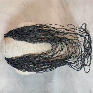 Multi Strand Layered Glass Seed Bead Necklace